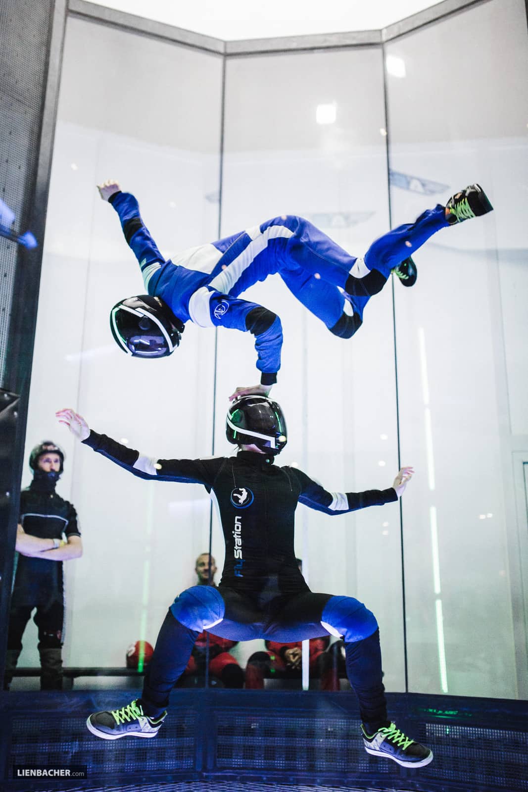 indoor skydiving flying