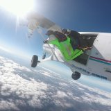 Linked wingsuit exits