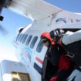 Wingsuit exit from turbolet