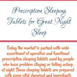 Prescription Sleeping Tablets for Great Night Sleep
